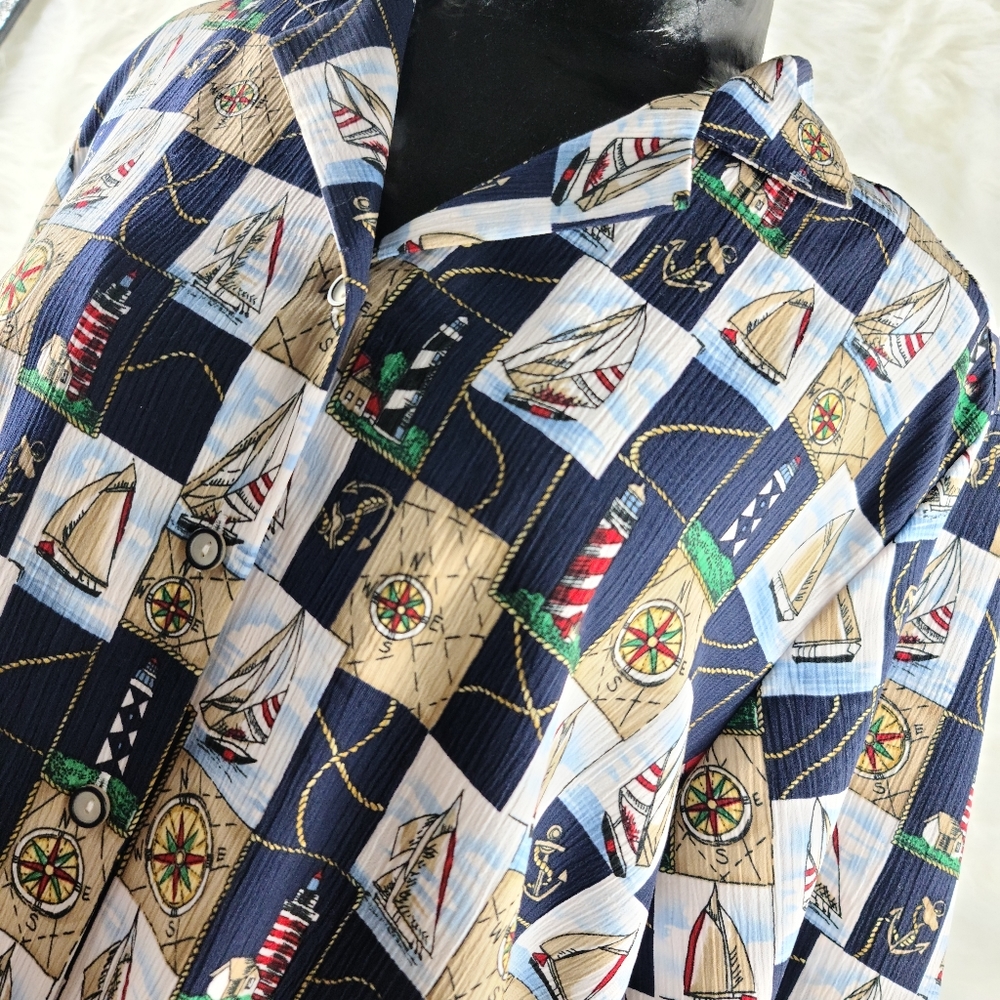 Vintage BON WORTH Sailor Shirt Super Cool